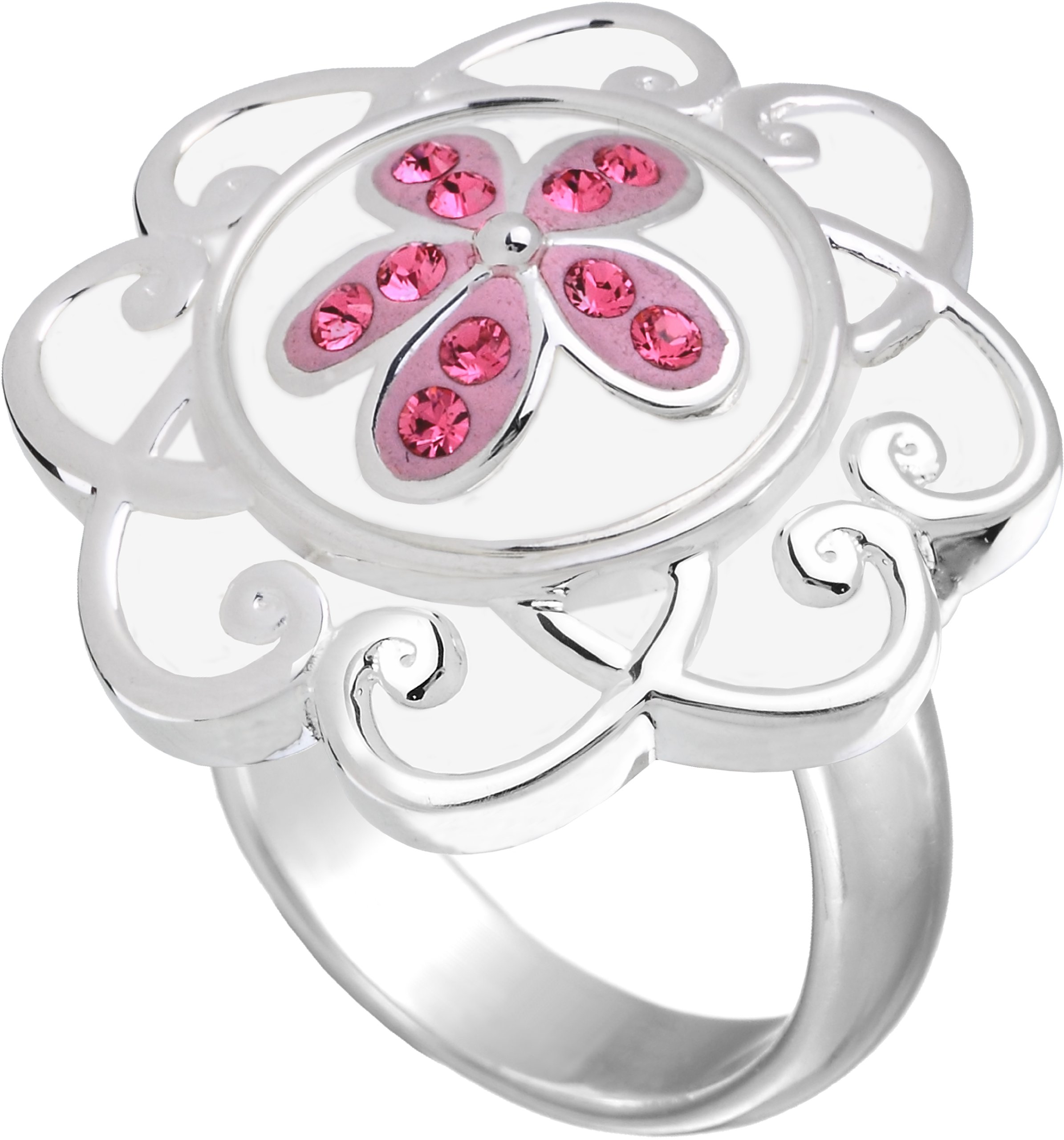 KameleonWhite Flower Ring KR9W-9 (JewelPops Sold Separately)