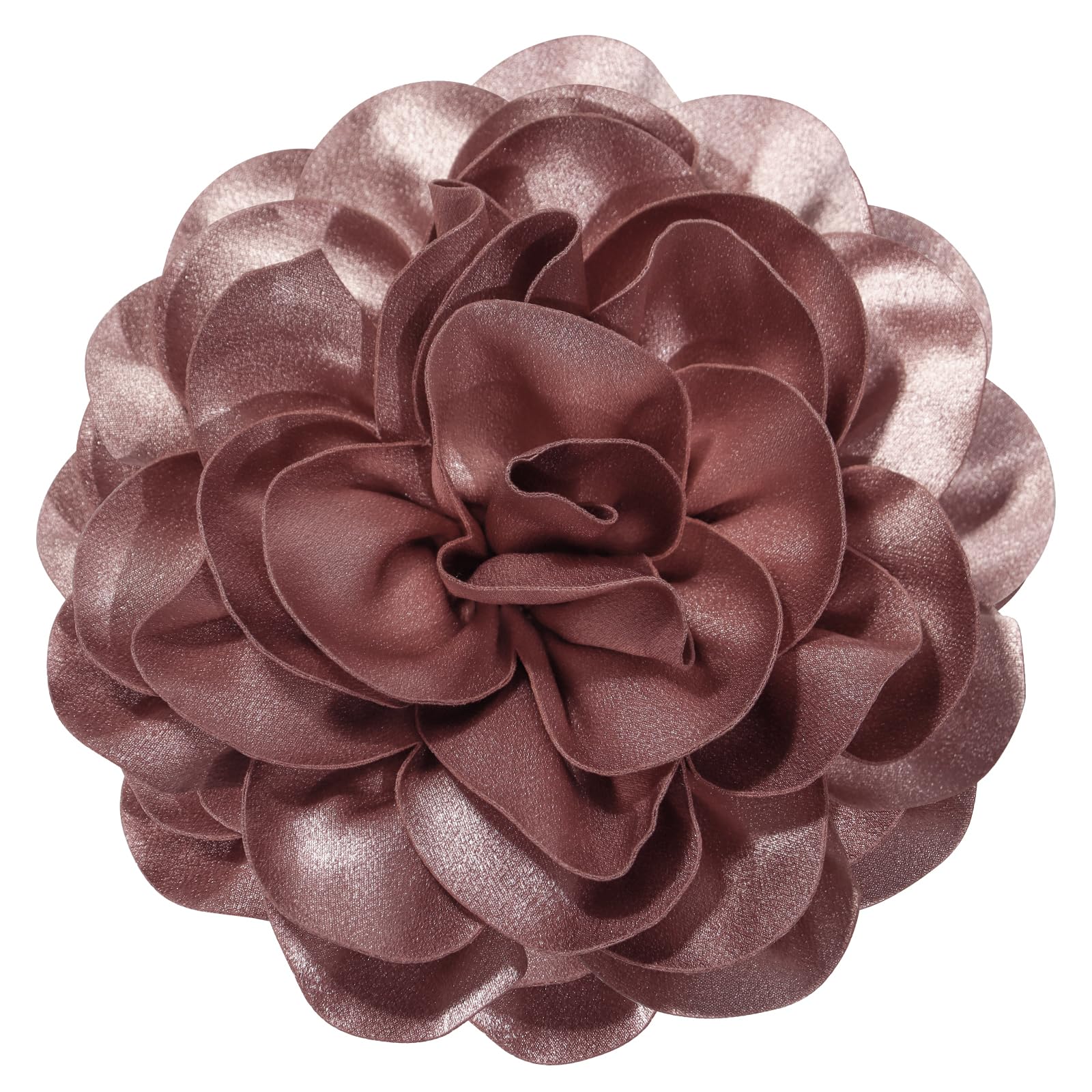 Big Flower Dainty Satin Fabric Rose Flower Brooches Large Rose Flowers Satin Lapel Brooches for Women Wedding Dinner Party Decoration 7.48 Inches