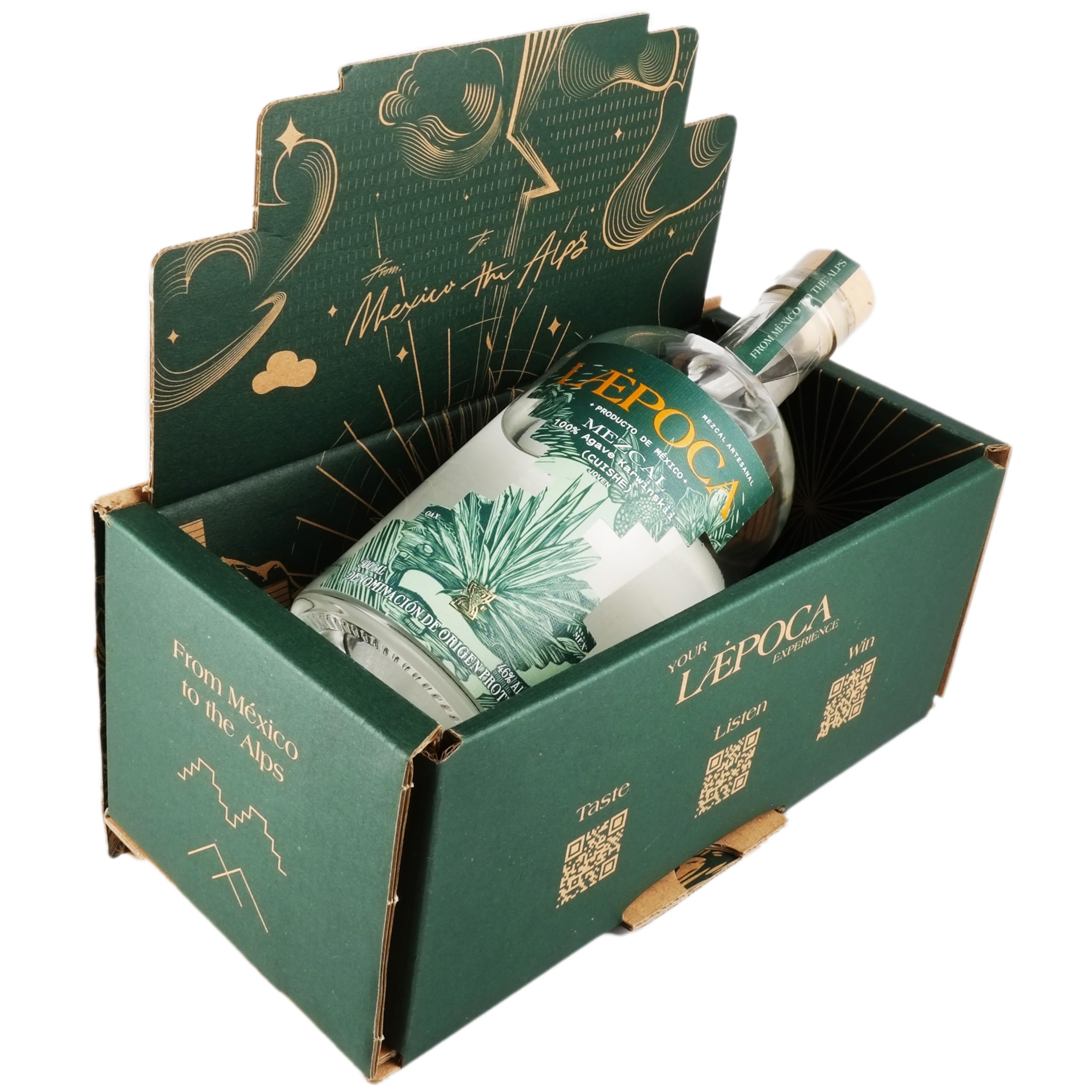 LÆPOCA Mezcal Cuishe | Von Mexiko in die Alpen | Handgefertigt | Joven & Artesanal | 500 ml & 46% vol.