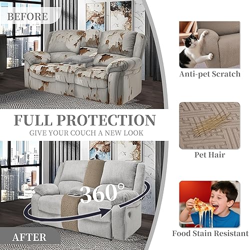 Miniatura 408 de Fundas 100% impermeables para sofá reclinable seccional, fundas para sofá reclinable en forma de L, funda para sofá seccional de esquina en forma de
