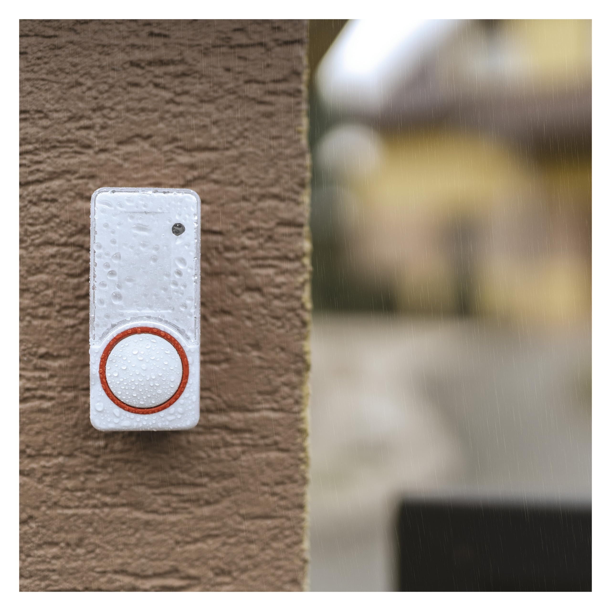 EMOS Juego de Timbre inalámbrico sin batería, con 2 receptores, Alcance de 150 m y 10 Tonos de Timbre, 5 Niveles de Volumen hasta 110 dB, indicador Visual, emparejamiento de autoaprendizaje, Color