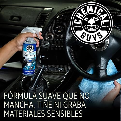 Miniatura 6 de Chemical Guys Limpiador y protector total de interiores  Chemical Guys Limpiador de interiores, limpia y protege cuero, vinilo, plástico, goma,
