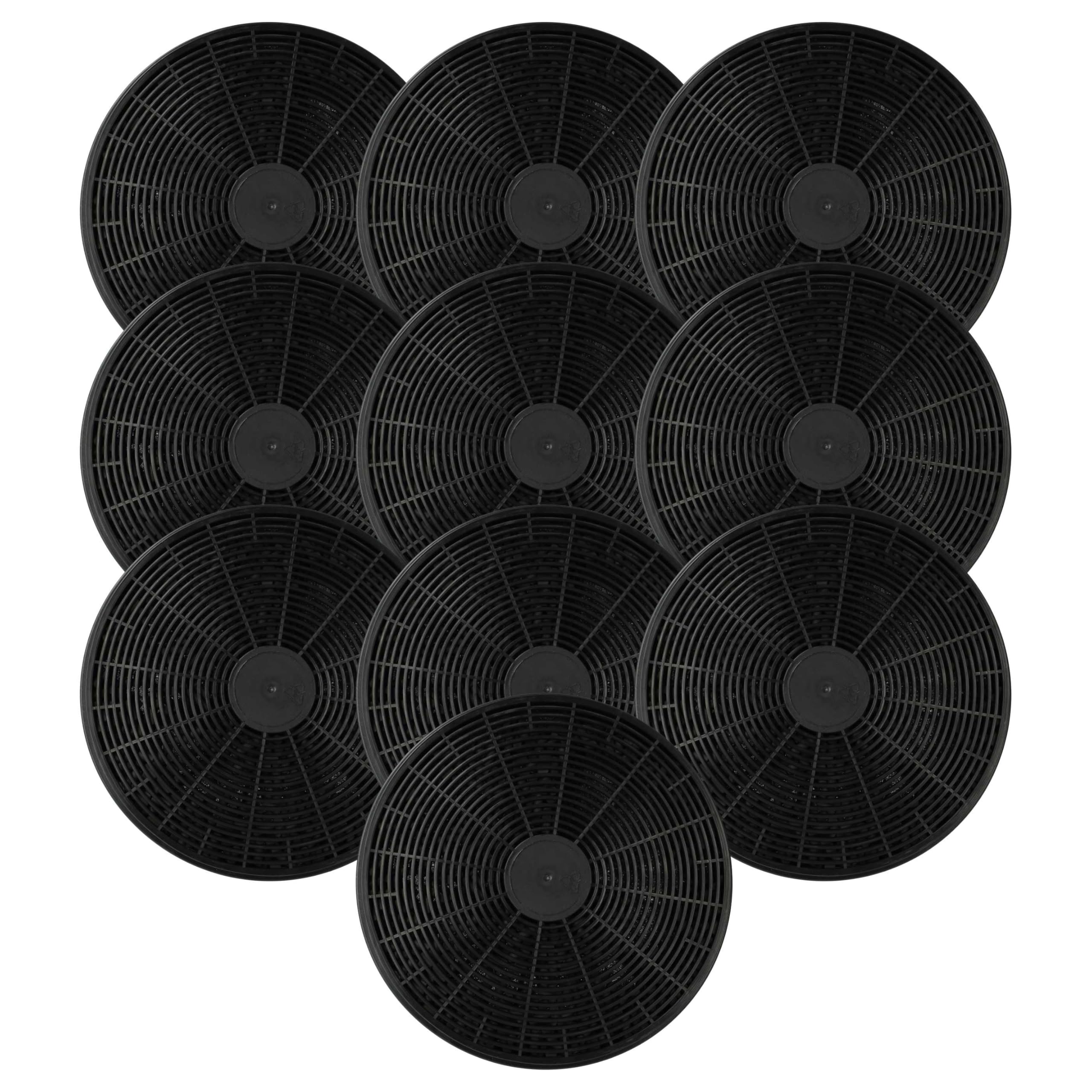 vhbw 10x Aktivkohlefilter Ersatz für KKT Kolbe K606 | K122 für Dunstabzugshaube - 17,5 cm