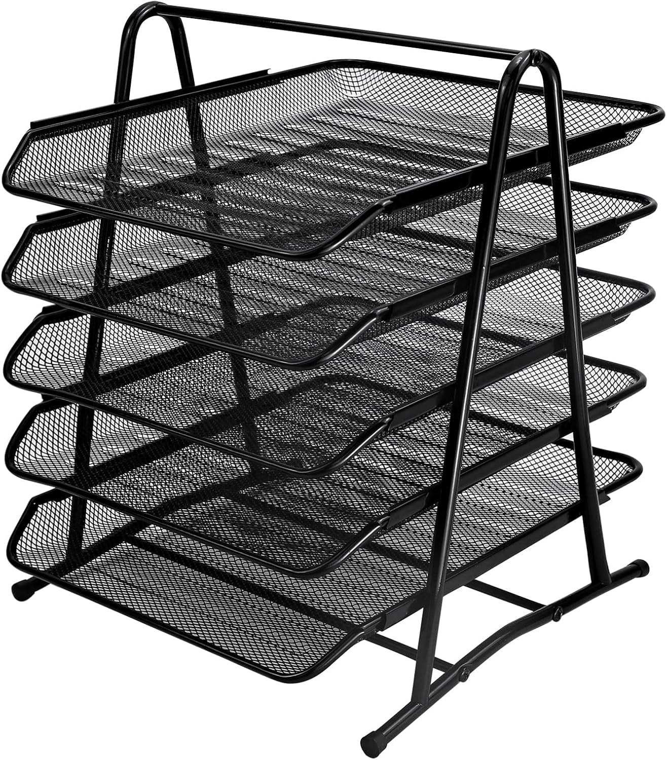 Mesh Desk Organiser 5 Tier Letter Tray stackable paper trays for desk File Magazines Organizer for Office school