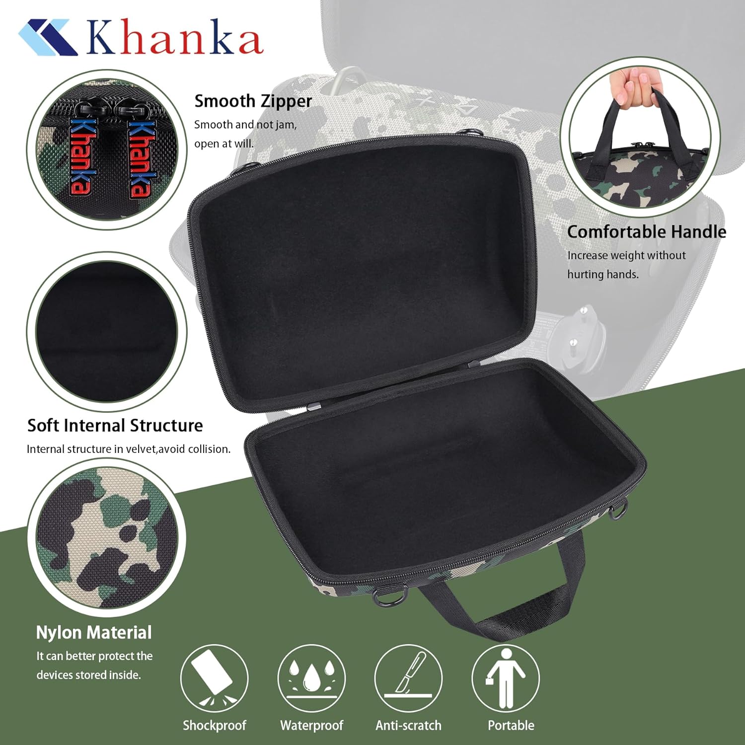 khanka Case for JBL Xtreme 4 Portable Waterproof Wireless Bluetooth Speaker,Case only(in Squad Colour). - Image 3