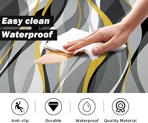 Vista 25 de weesire Alfombra de cocina verde antifatiga para el suelo de la cocina, alfombras de cocina, verde salvia, floral, hierbas, espuma viscoelástica