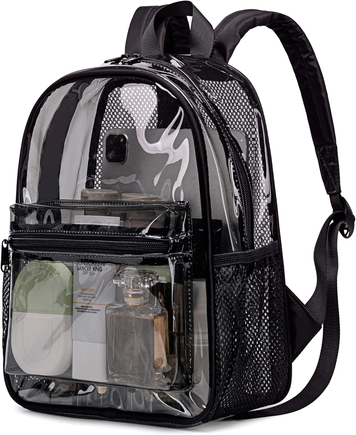 Clear Mini Backpack Stadium Approved 12x12x6 Small Transparent Backpacks Plastic