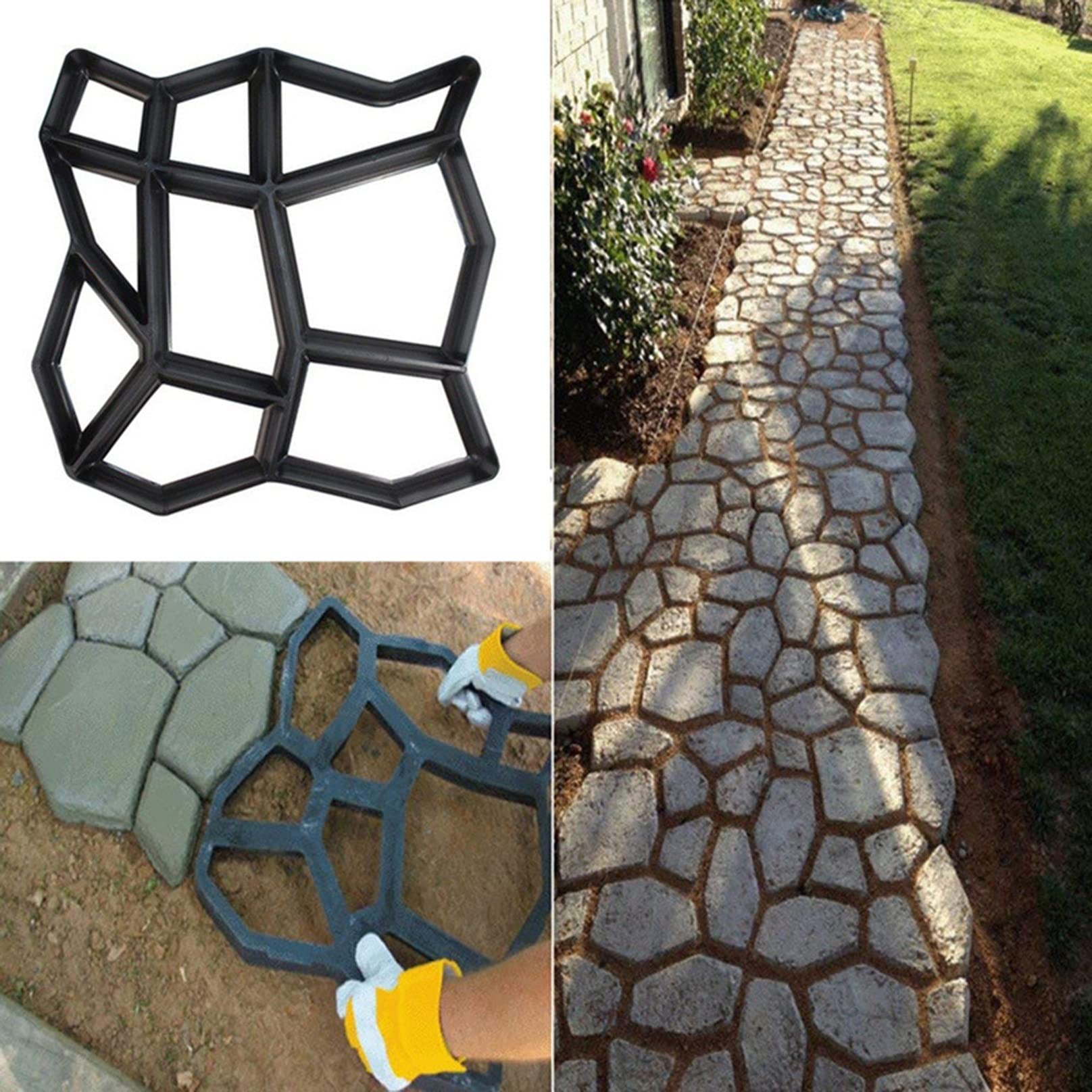 Moules À Pavés Ciment Réutilisables Pour Marche En Béton L'extérieur Stepping Stone Paver Path DIY Walkway Pavement Paving Moulds For Lawn Patio Yard Garden ( Color : 50cm/19.68" , Size : 1 pack )
