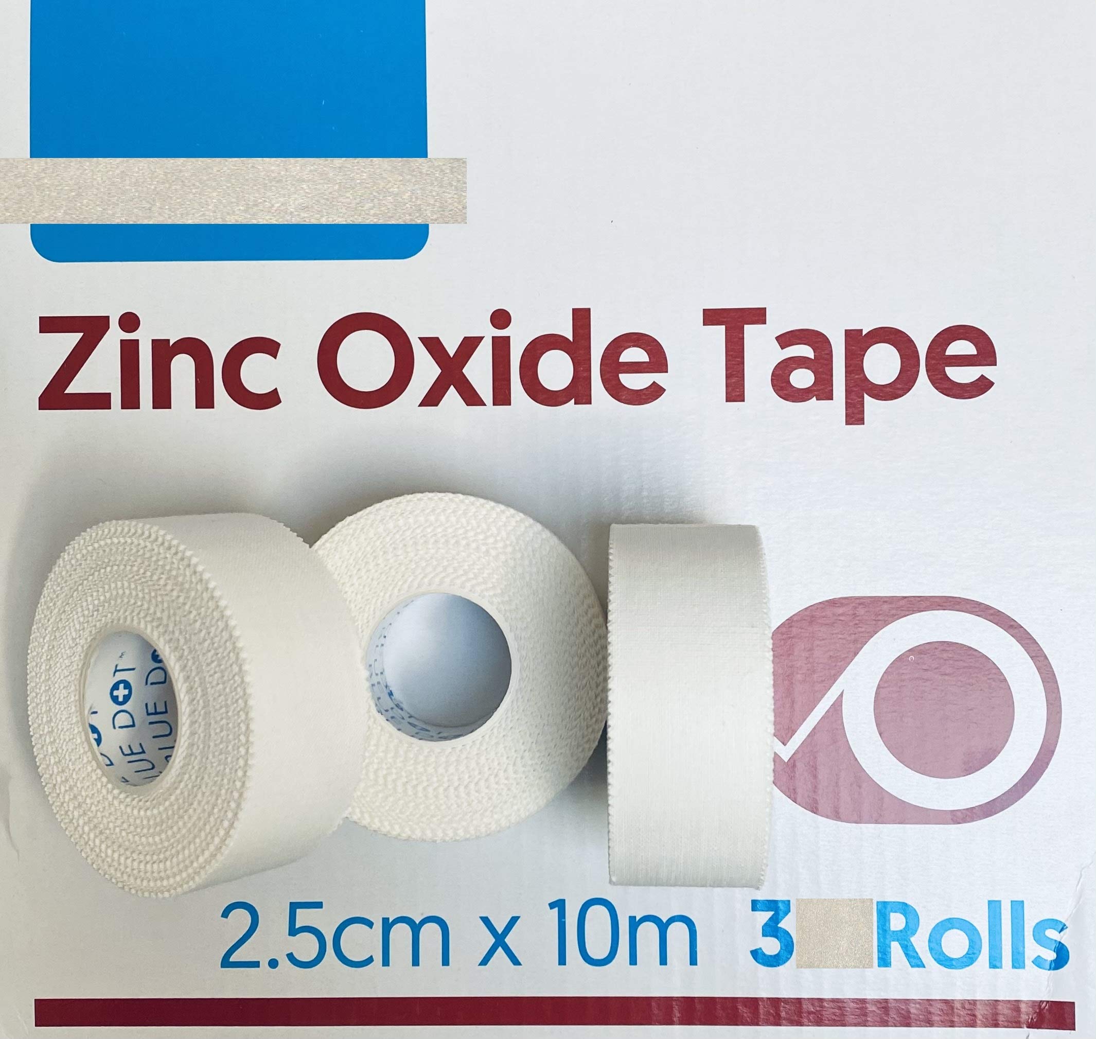 Buy Pack of 3 Premium ZINC Oxide Tape Highest Tensile Strength Athletic Strapping Tape, Blister