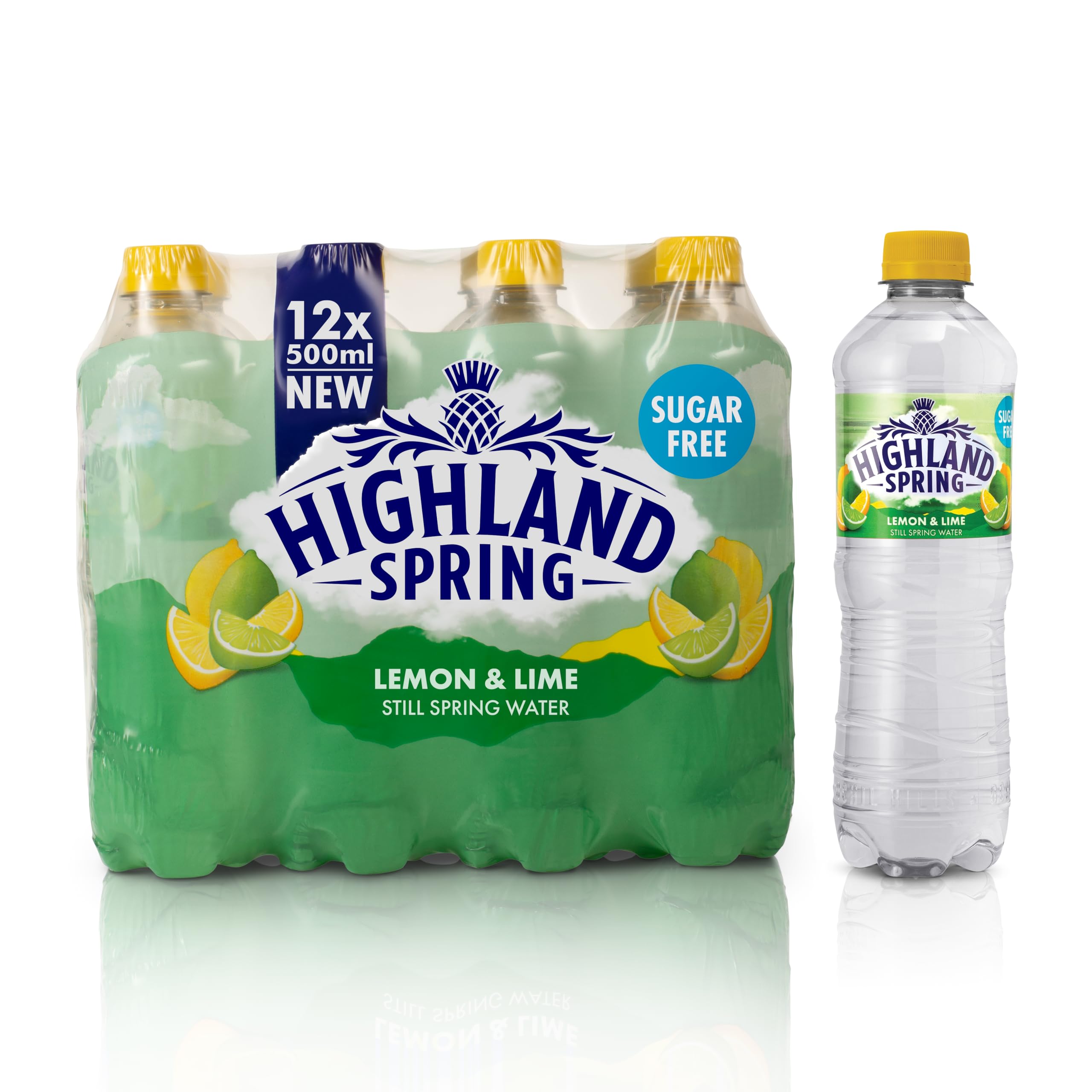 Highland Spring Lemon & Lime Flavoured Still Water 12x500ml