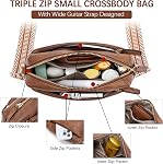 BOSTANTEN Crossbody Bags for women Small Crossbody Purse Trendy Vegan Leather Shoulder Handbags with Adjustable Strap