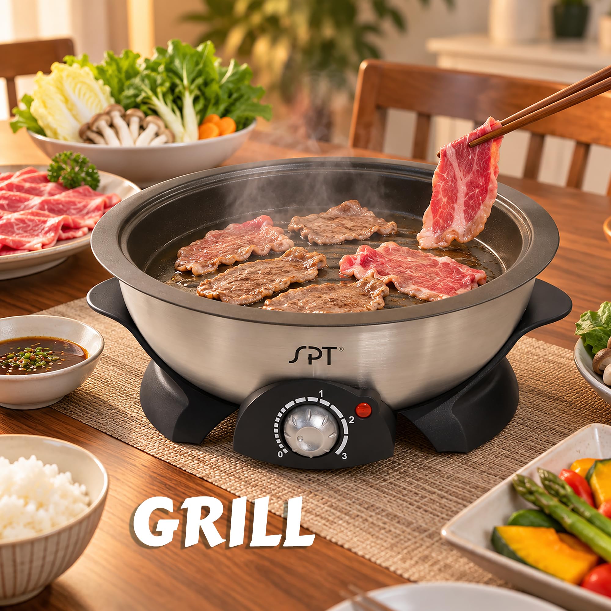 SPT SS-301A Multi-Cooker - Shabu-Shabu & Grill -3