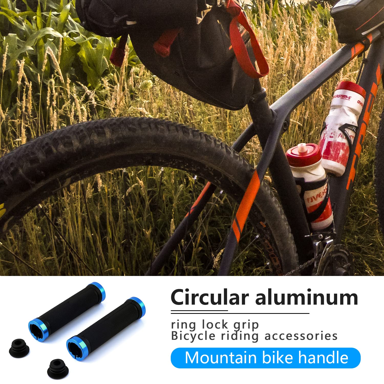 Poignées De Vélo Ergonomiques 130 Mm – Embouts Alu Extensibles, Antidérapantes Pour VTT, BMX Et Urbain