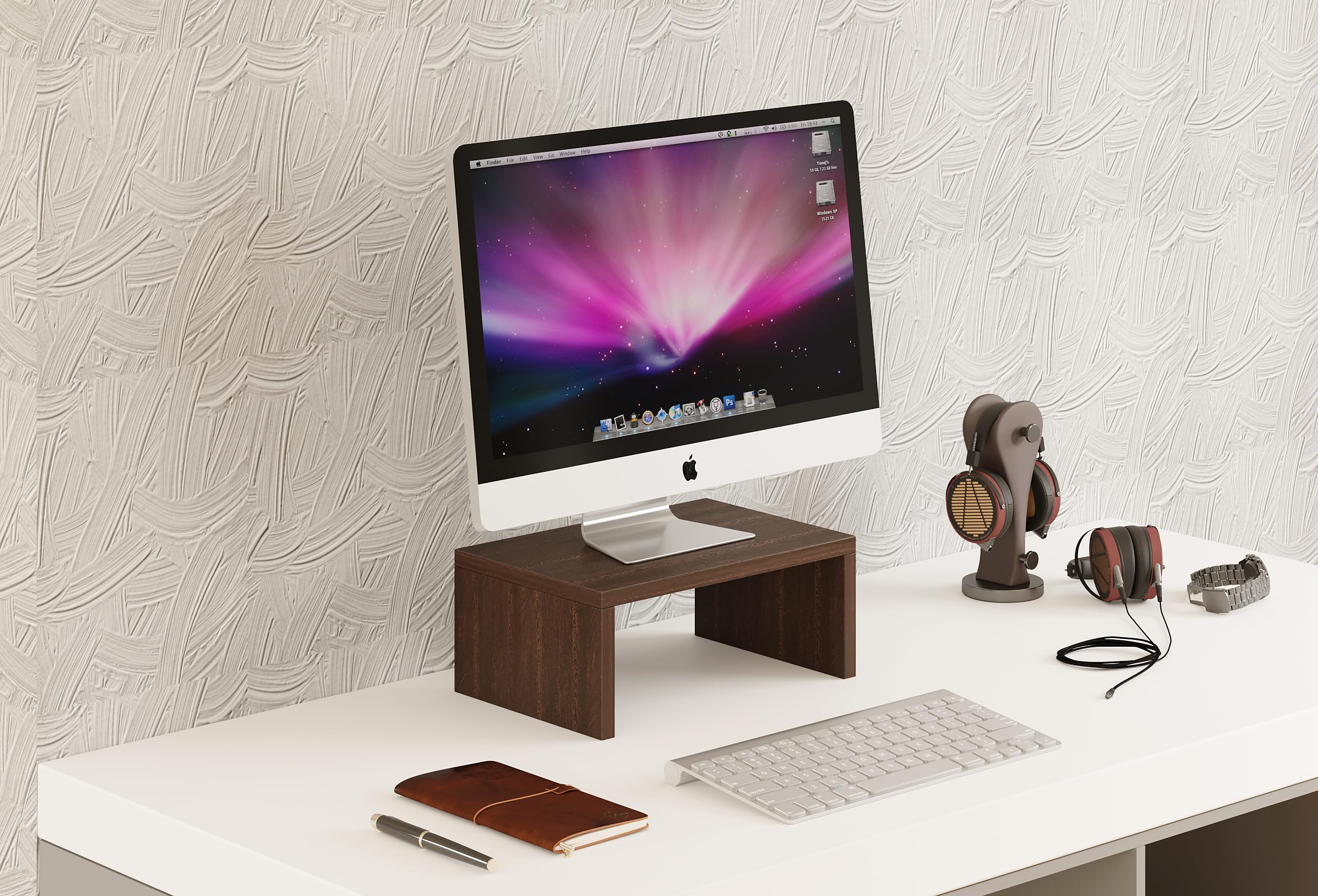 Wudville Bluewud Norel Monitor/Computer/PC/Screen Riser Stand for Home & Office (Wenge)