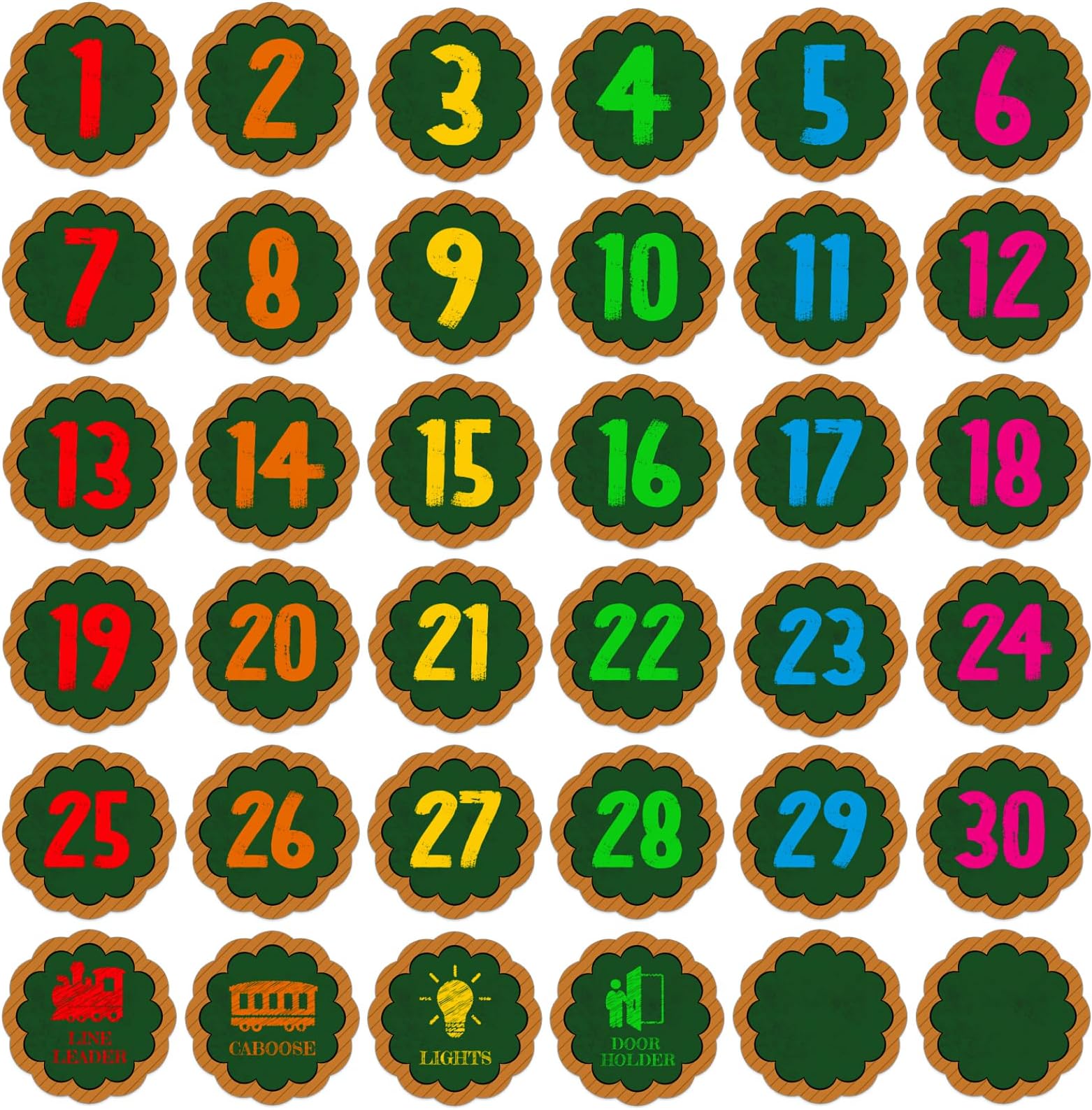 FLYAB 36 Pcs Number Markers Stickers for Classroom Classroom Back to School Kindergarten Primary Teacher