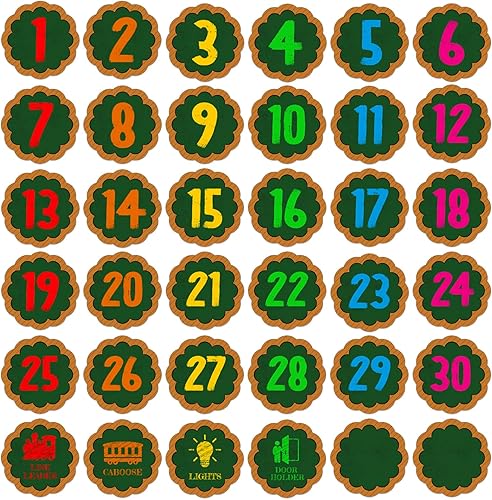 Miniatura 8 de FLYAB 36 calcomanías de marcadores de números, puntos de alineación para aula, suelo, aula, calcomanías de suelo para aula, regreso a la escuela,