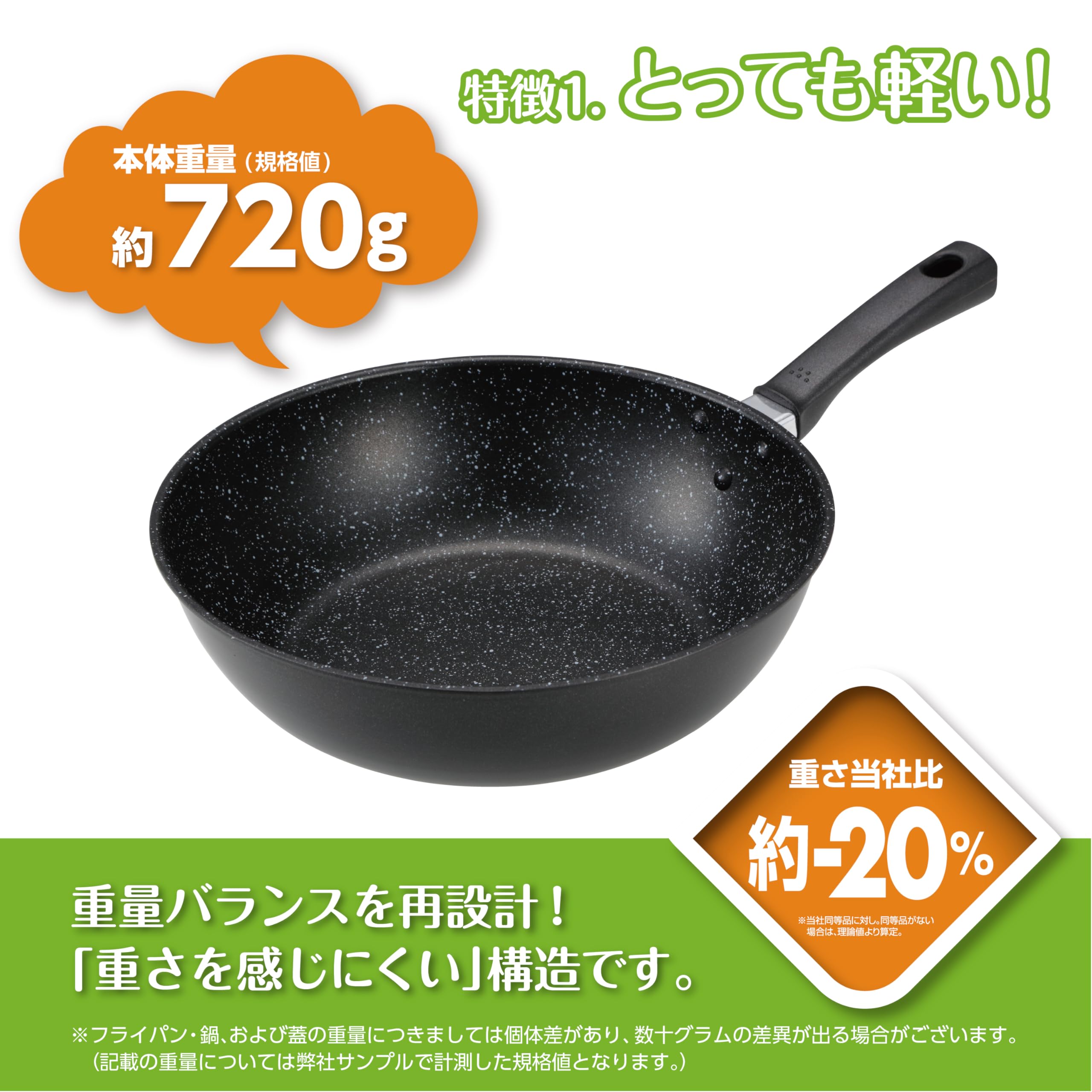 Amazon｜貝印 KAI 軽い 軽量 高熱効率 炒め鍋 深型 フライパン 28cm