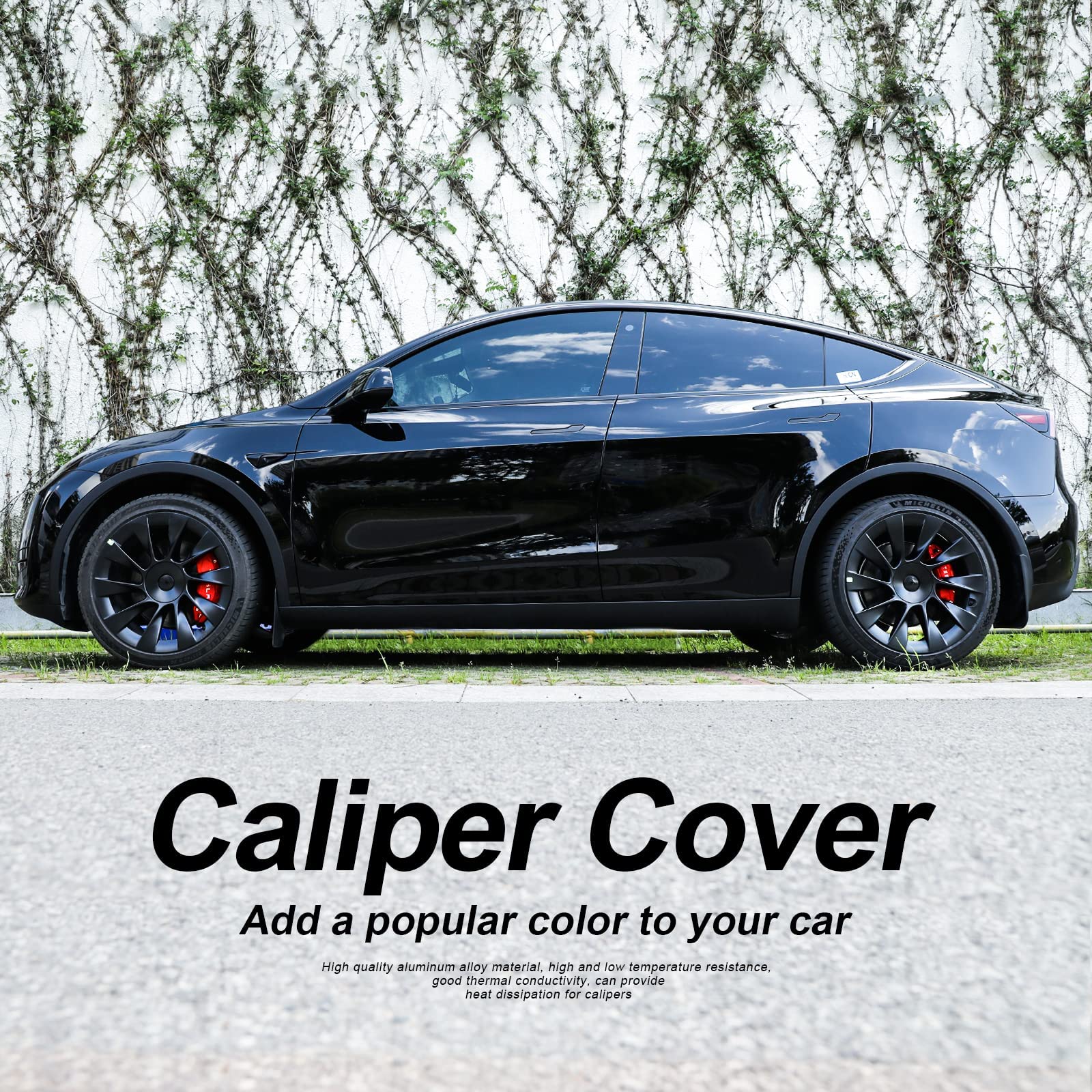 HEYCE Cubierta de Pinza de Rotura Apta para Tesla Modelo Y 2019 2020 2021 2022 tamaño de Rueda 19 Pulgadas 20 Pulgadas Protector de Pinza roja Accesorios de Modelo mejorados,19 Inch