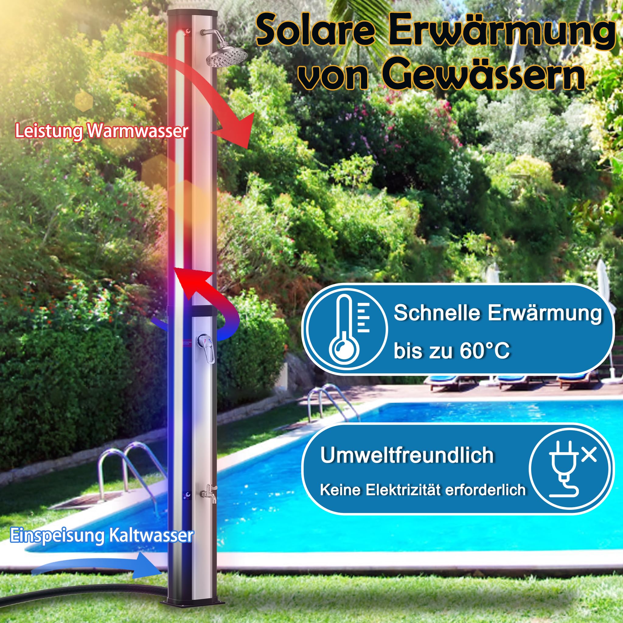 Kärcher Gartendusche  Höhe: 1,50 - 2,20 M, Abnehm Produktbild-Vorschau 5