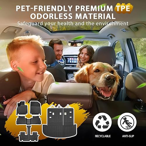 Vista 175 de Powerty Alfombras resistentes para BMW X3 2018 a 2024 y BMW X4 2019 a 2024, a medida para accesorios de X3 y X4, de elastómero termoplástico 3D