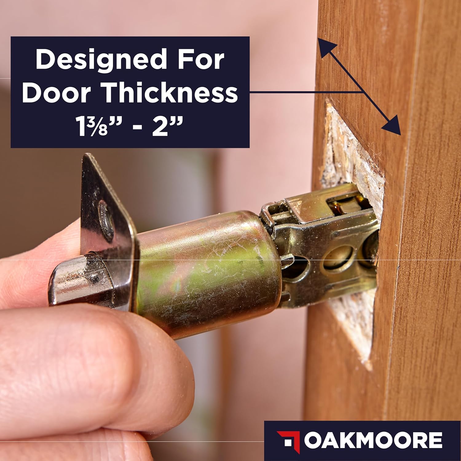 Commercial Door Handle Lock, Bathroom Locks for Home Doors, Vacant Occupied Bathroom Restroom Door Handles, Privacy Lock, Occupied Door Handle (Black)