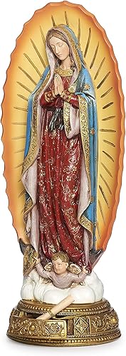 Miniatura 6 de Joseph's Studio by Roman, figura de Nuestra Señora de Guadalupe de 11.75 pulgadas de alto, protectores celestiales, colección renacentista,
