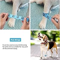Vista 6 de Vendaje autoadhesivo, 9 unidades de 2 pulgadas x 5 yardas, cinta adhesiva no tejida, envoltura para mascotas para perros, caballos, mascotas