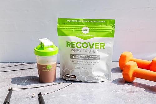 Miniatura 8 de SFH Recover Whey Protein Powder (chocolate) Gran sabor, 100% suero de leche alimentado con pasto para después del entrenamiento, totalmente natural,