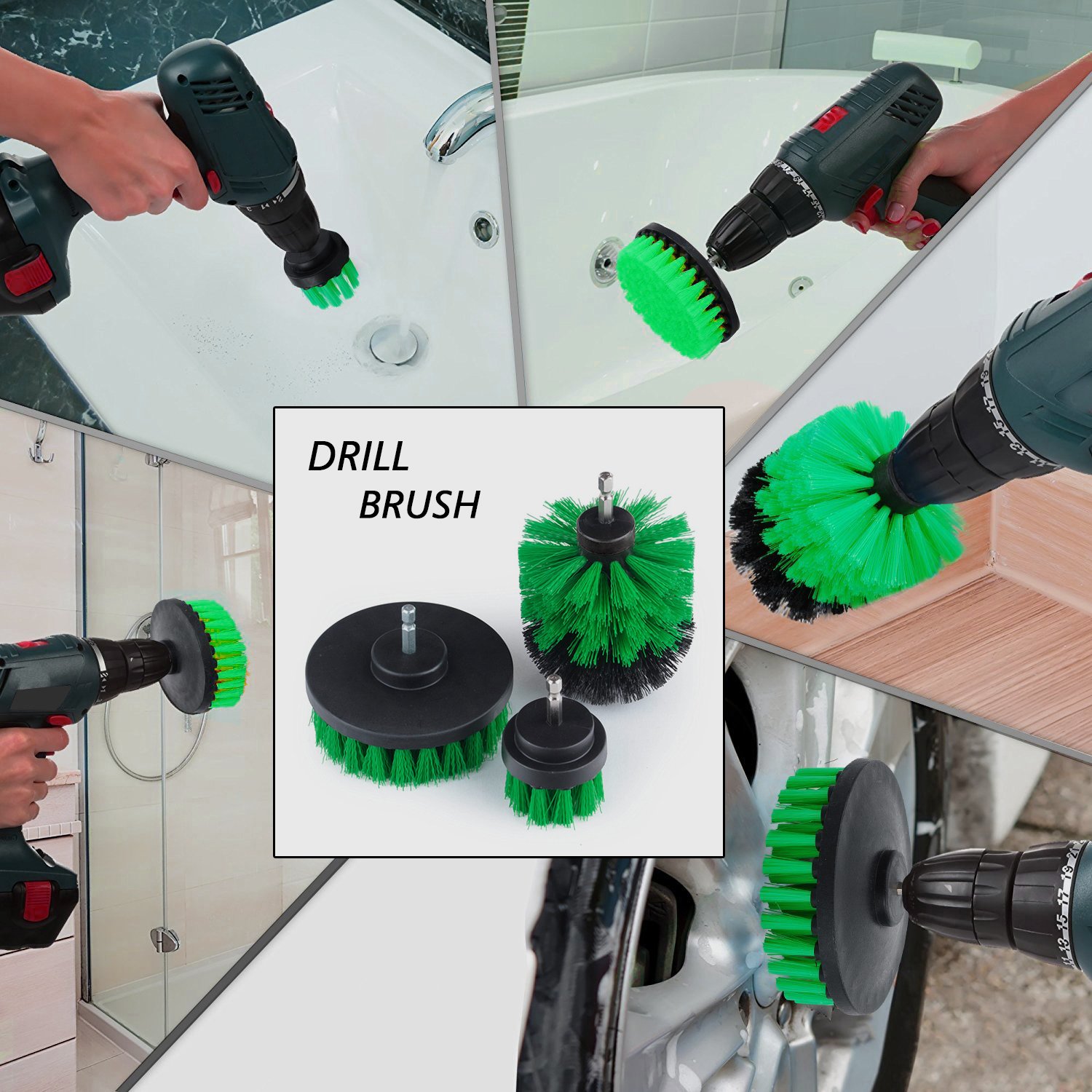 Drillbrush - Drill Brush Power Scrubber - Shower Scrub Brush - Cordless Tile Cleaner - View #7