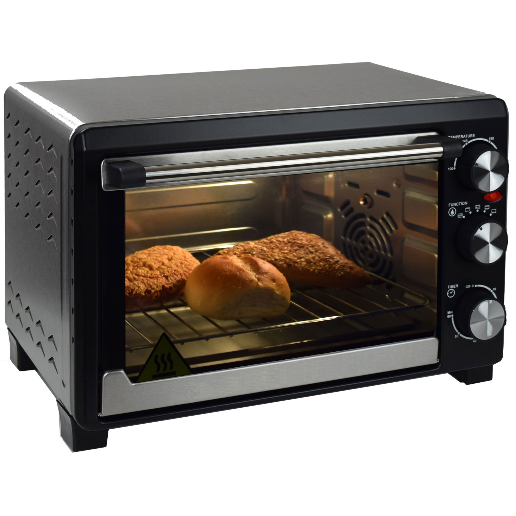 Syntrox Germany 18 Liter Mini Stand Backofen mit Umluft und Drehspieß Miniofen Minibackofen Pizzaofen