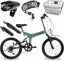 20インチ折りたたみ自転車　カゴ・サス付き　ブラック 楽天市場】折りたたみ自転車 20インチ シマノ6段変速ギア 折畳み