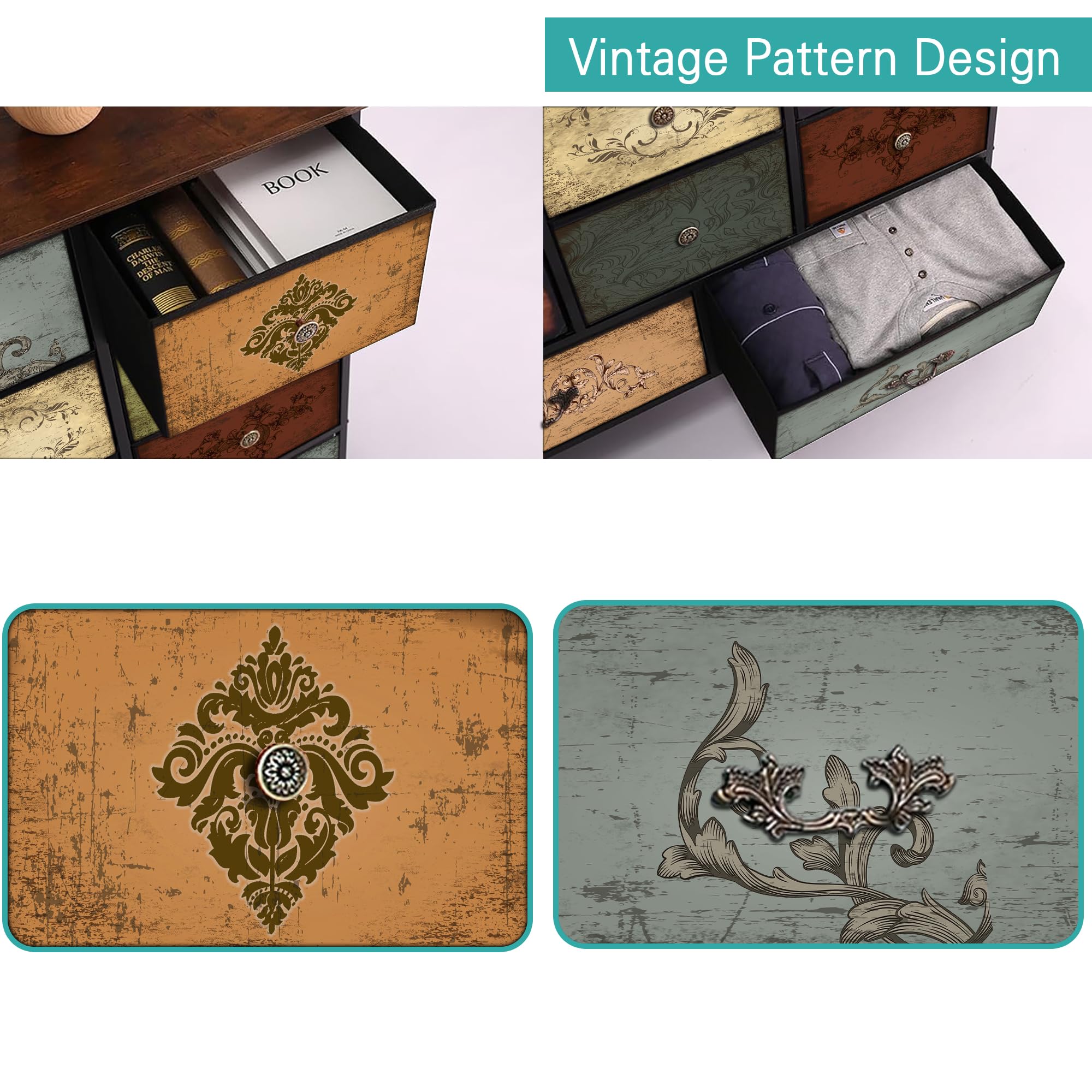 Cube vs Shelf Storage: Which Is Right for You? (2026) 1 VASICAR Dresser for Bedroom with 11 Deep Fabric Drawers, Tall Chests of Drawers, - product photo