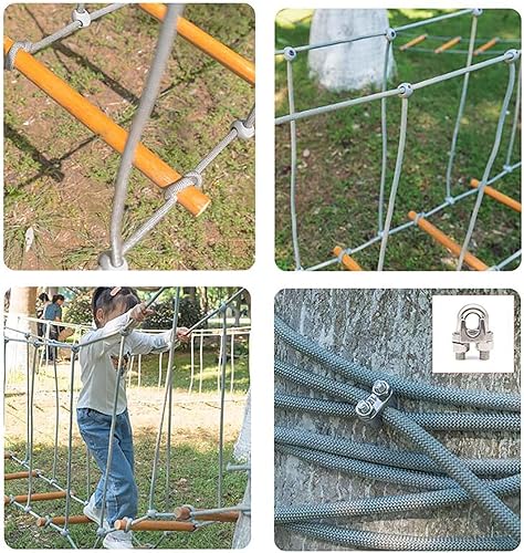 Miniatura 3 de HAZEK Jardín de infancia al aire libre Entrenamiento físico Reposabrazos Puente oscilante Puente de suspensión Puente de equilibrio Puente de madera