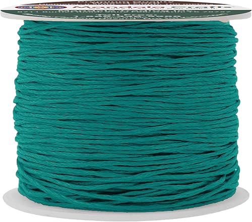 Miniatura 128 de Cuerda Mandala Crafts 0.03 pulgadas 109 yardas para hacer joyería, artesanía, macramé, cuerda de algodón encerado
