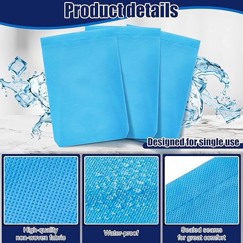 Miniatura 5 de Tatuo 100 fundas desechables para paquetes fríos y calientes, de 6 x 9 pulgadas, no tejidas, desechables, para bolsas de hielo, fundas protectoras