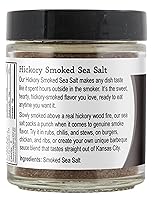 Vista 4 de Viva Doria Hickory Smoked Sea Salt (Fine Grain) Hickorywood Salt (5 oz glass jar)