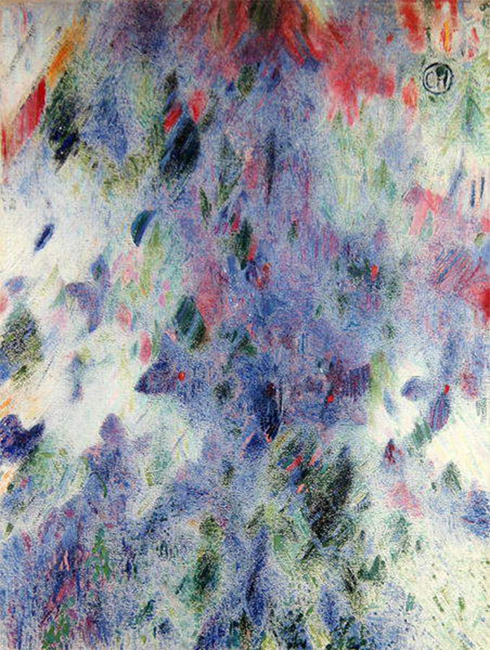 SERENDIPITP Abstract Painting Mural Print Picture Wall Decor Painting Clematis by Curt Herrmann Vintage Wall Artwork for Home Decor 60x90cm