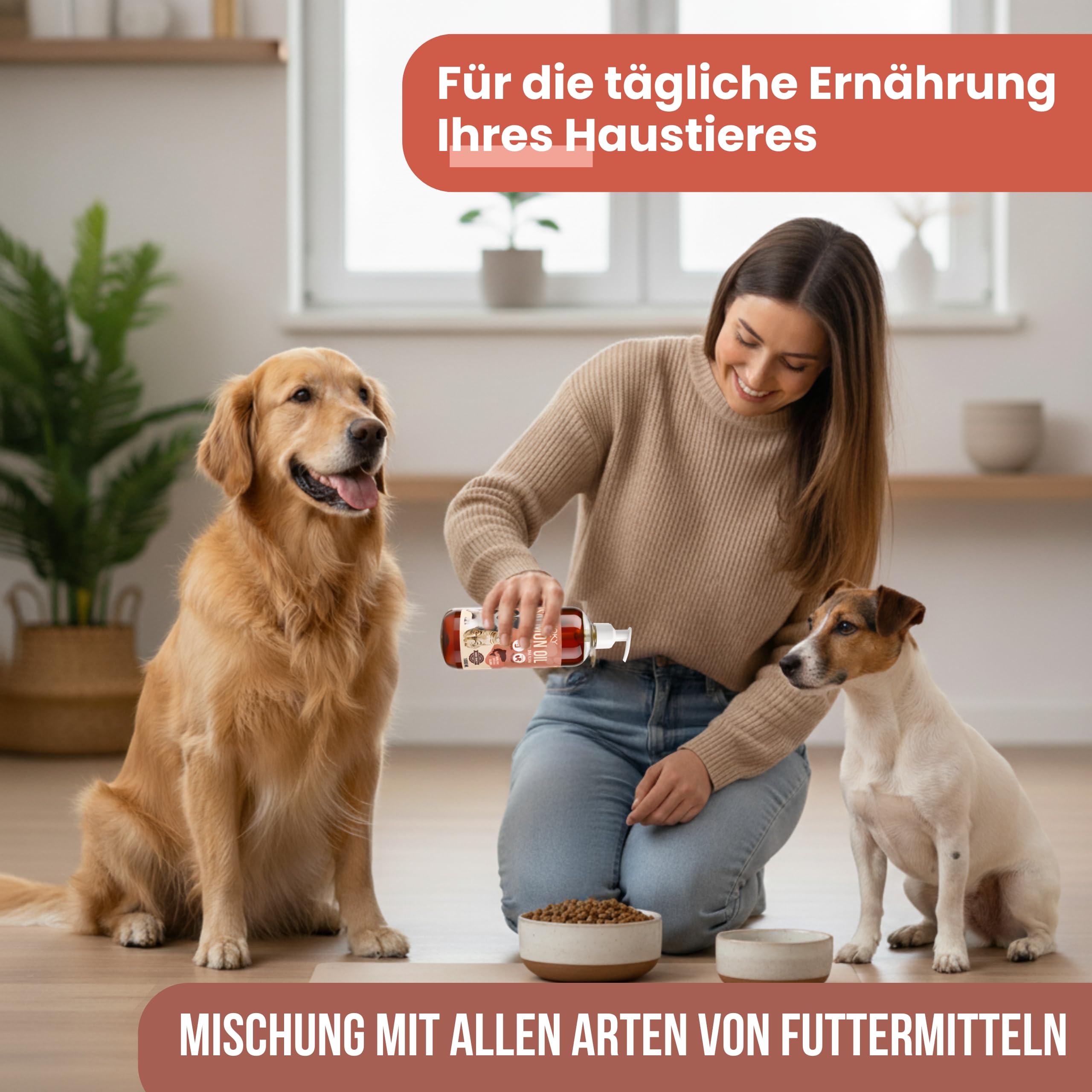 Lachsöl: Hunde und Katzen, 5 l, Quelle von Omega 3 und 6, EPA und DHA, hochwertiges Nahrungsergänzungsmittel mit Fettsäuren und Vitamin E – Herkunft Schottland