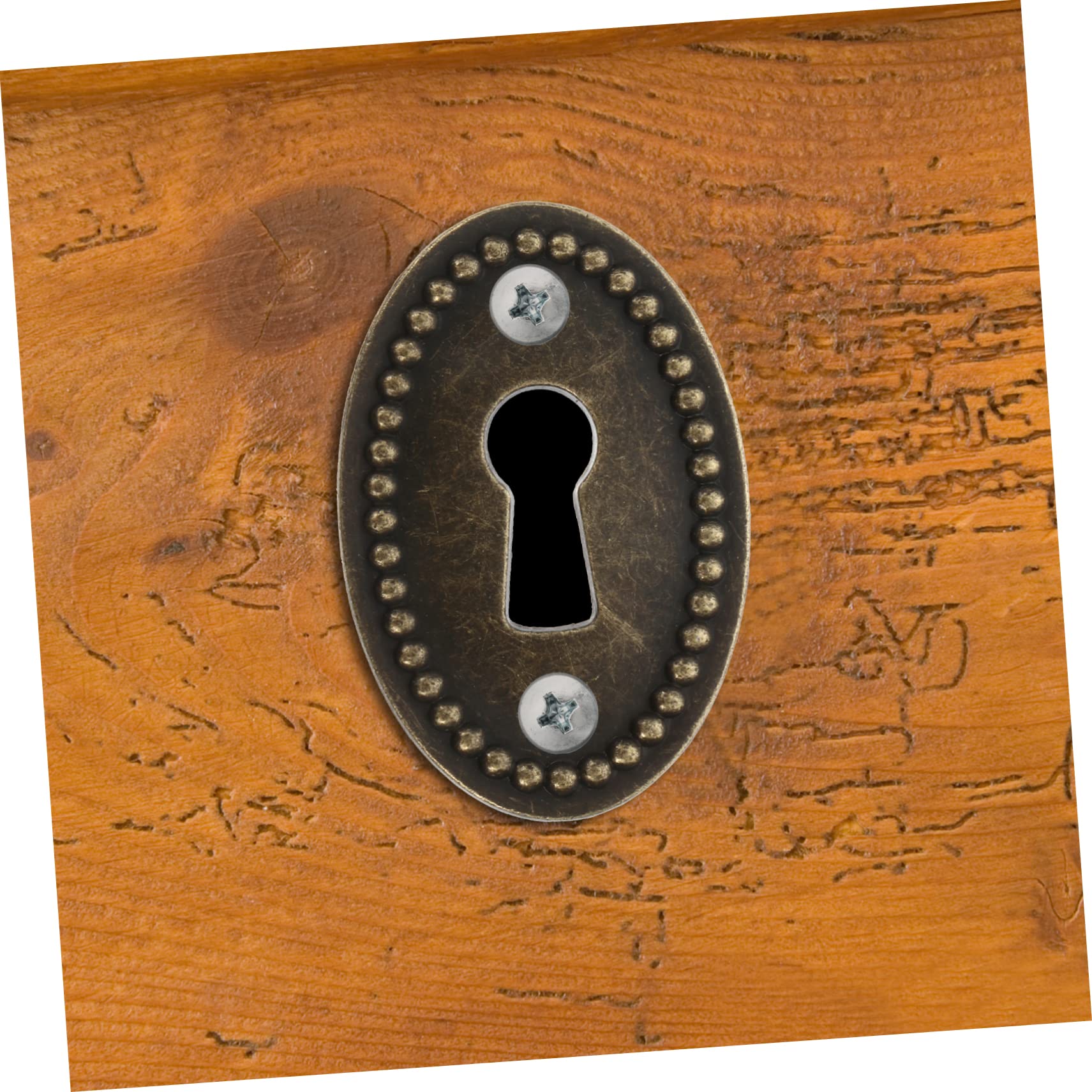 10 Copri Buco Serratura Per Mobili - In Lega Di Zinco, 2x1 Cm, Decorativi E Protettivi, Per Ante E Cassetti - Foto 7