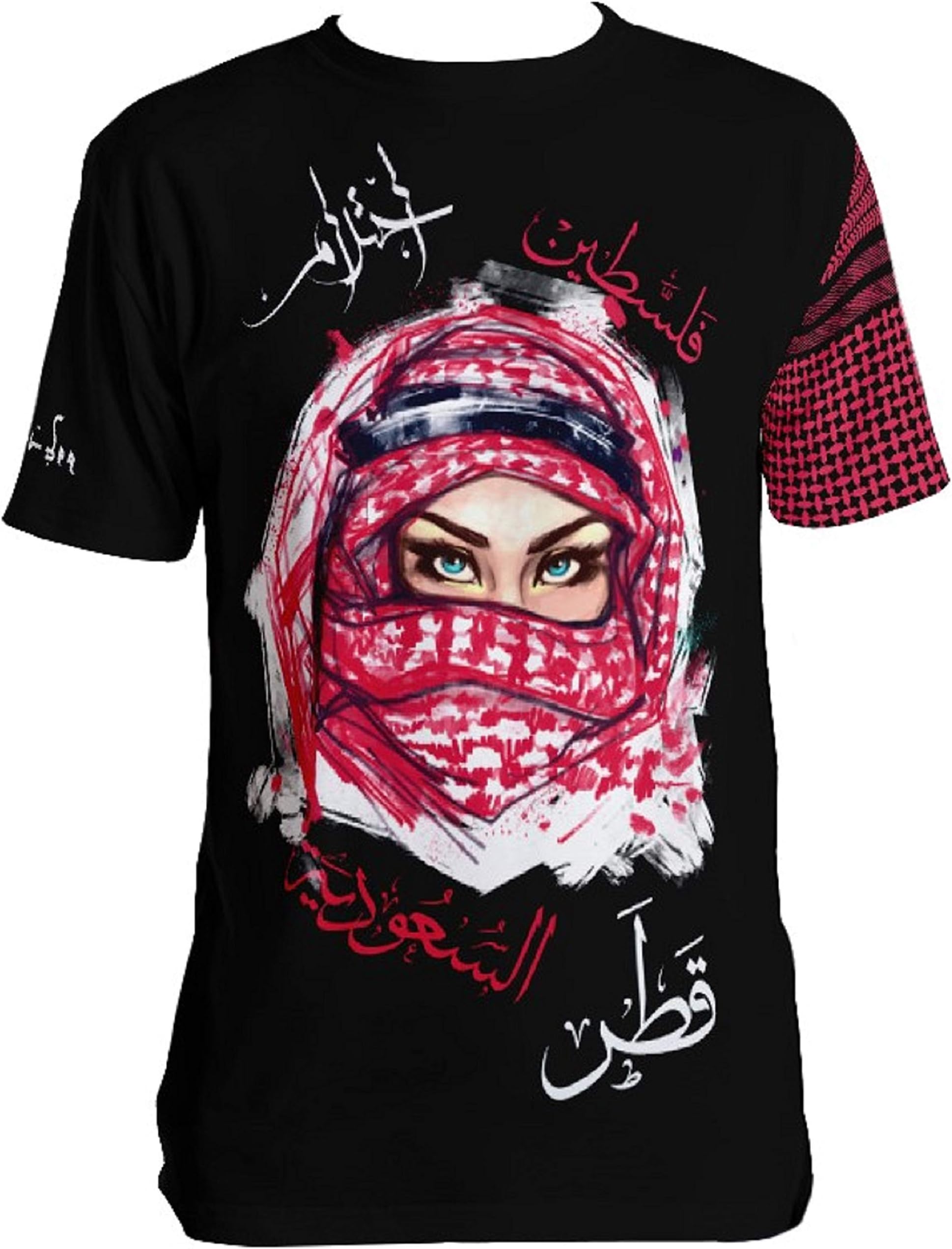 MOJATINahla Short Sleeve Crew Neck Unisex Hipster Hip-Hop Urban Premium Luxury Fashion Graphic T-Shirt Black