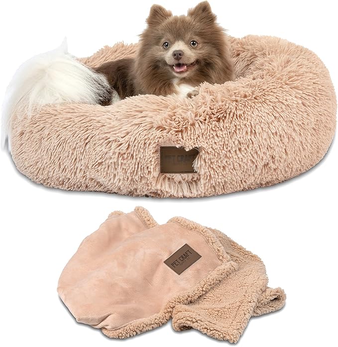 Pet Craft Supply Ultra Plush Calming AntiAnxiety Pet Bed