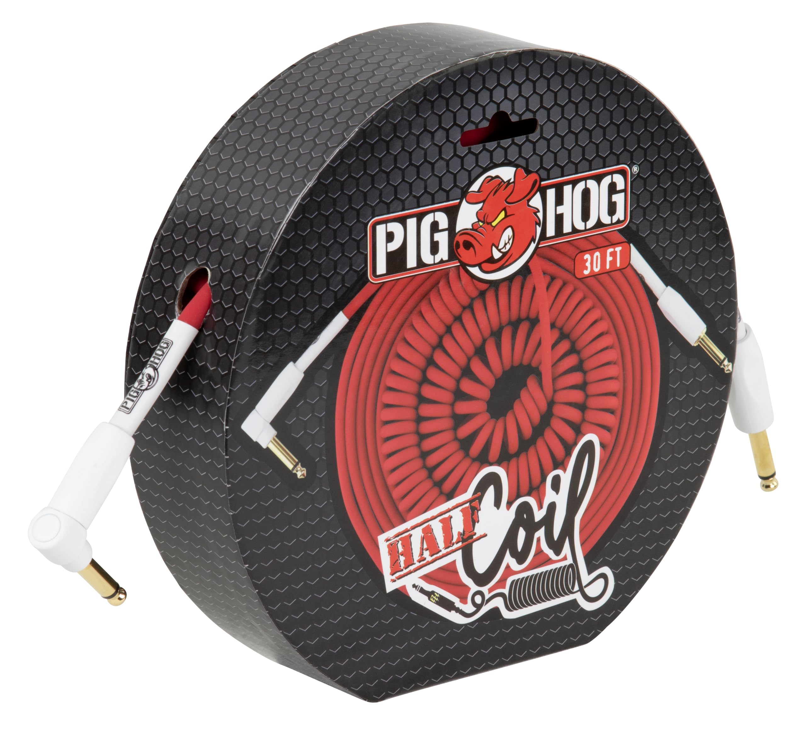 Pig Hog PHCC30CA Instrumentenkabel mit halber Spule, 9 m, Candy Apple