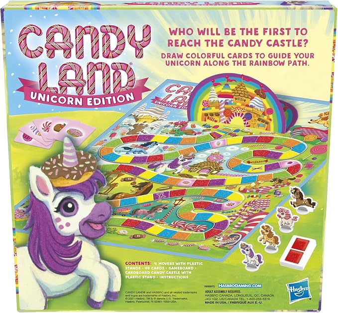 Candy Land Unicorn Edition juego de mesa miniatura 3