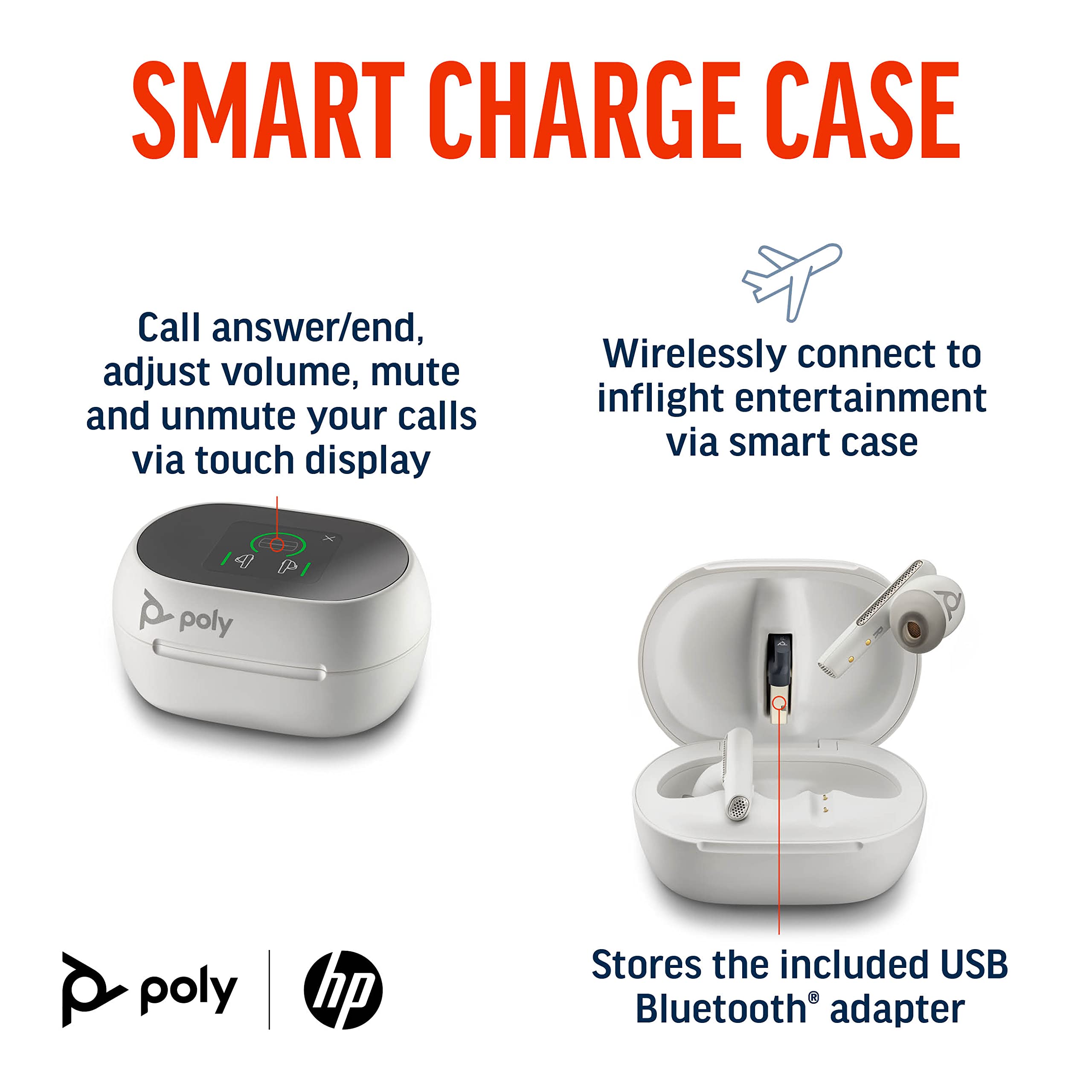 Poly Voyager Free 60+ USB-A White, Teams Version (Renewed)