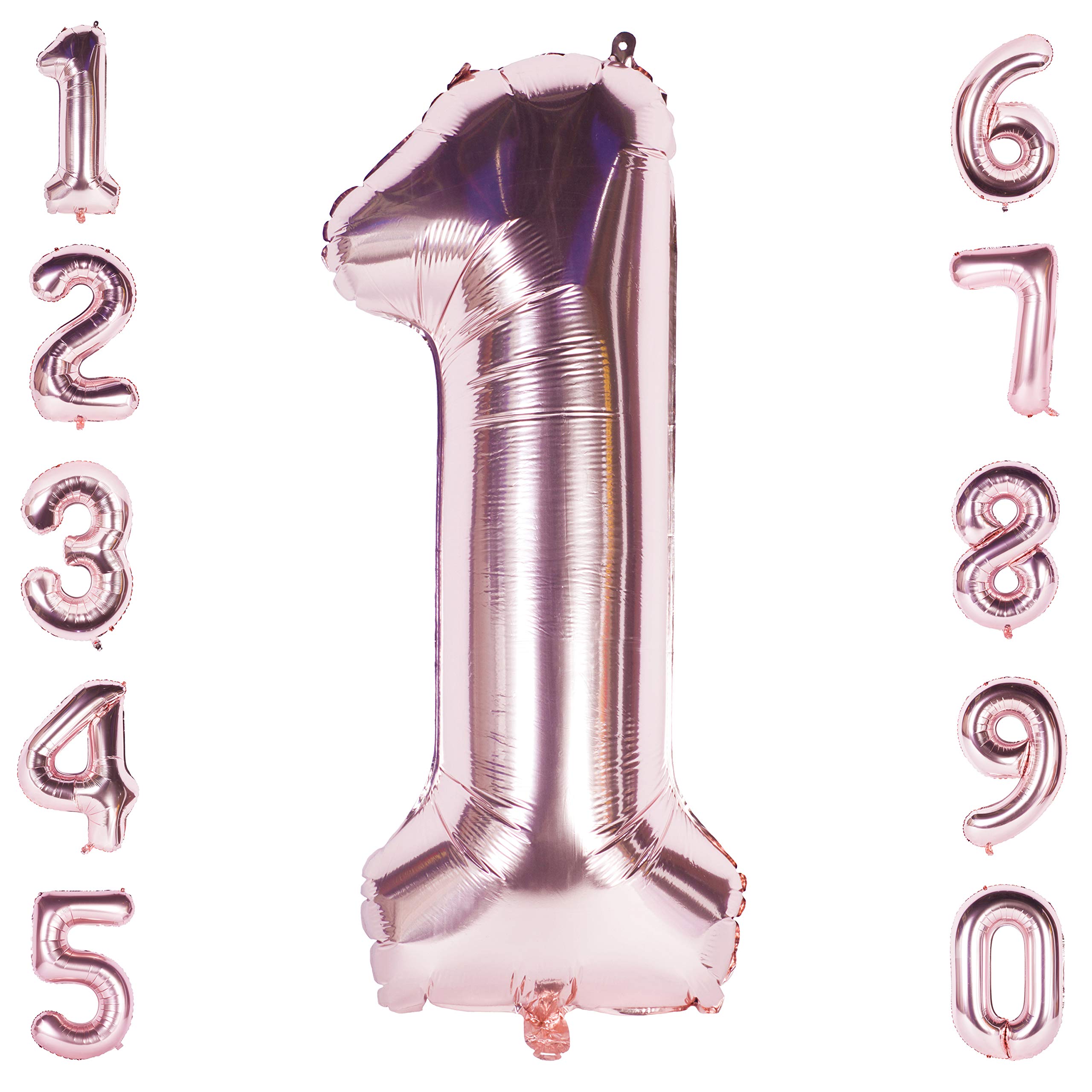 Red 0 balloon 40 Inch Giant Helium Foil Number 0 to 9 Red Balloon Birthday Wedding Party Digital Decorations (Number 0) — view 295