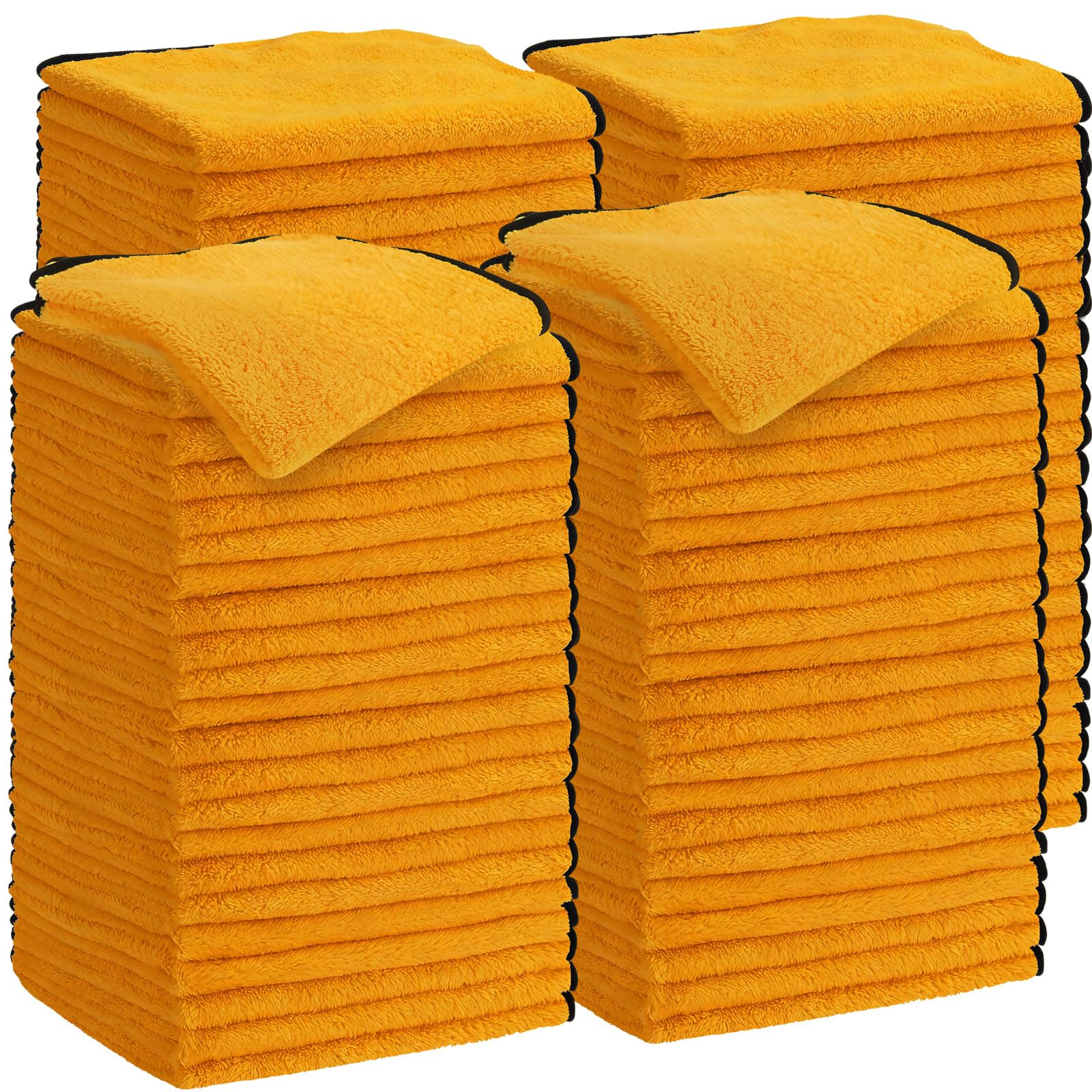 Tallew 100 Pcs Microfiber Towels 16 Inch x 16 Inch Microfiber Cloth Car Drying Towels for Cars Washing