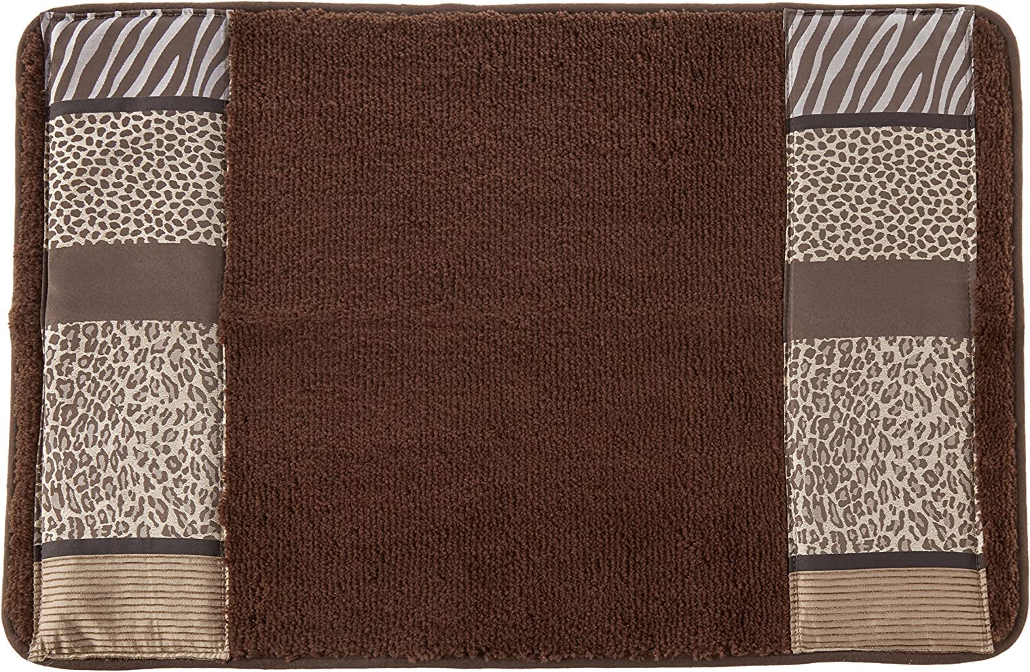 Zahari Home Safari Stripes Animal Bathroom Rug Classic Luxury Leopard Cheetah Zebra Bath Rug Contemporary Decor Beautiful Shower Mat Unique Design Stylish Bathroom Rug Bath Shower Tub Decor