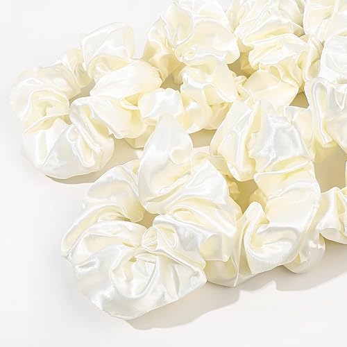 Vista 145 de Scrunchies - Bandas elásticas para el cabello, bandas elásticas para el cabello, paquete de accesorios neutros para el cabello, para mujeres y niñas