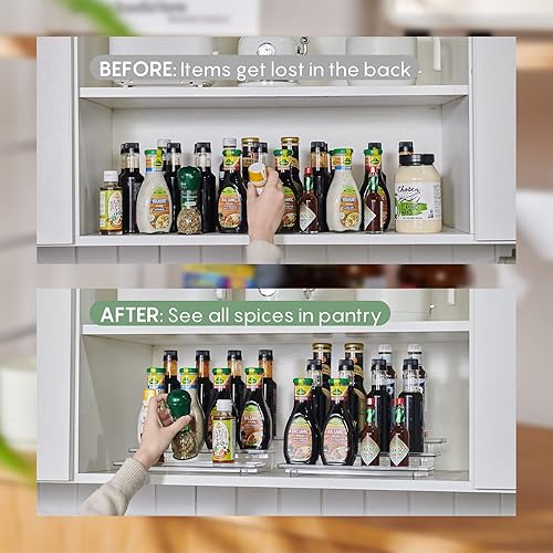 Miniatura 4 de Boconia Oragnizer - Estante de especias de 3 niveles para gabinete estante de condimentos organizador de botiquín para cocina despensa encimera baño