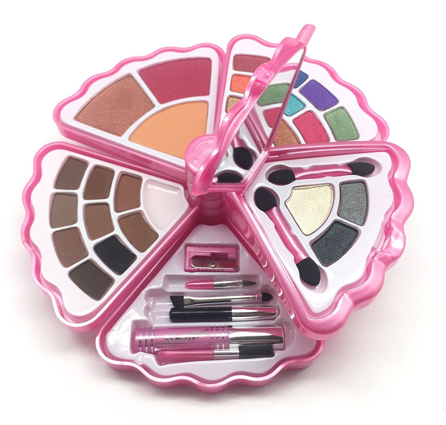 BR - All in one Makeup Set - Eyeshadows, Blush, Lip gloss Mascara and Wax (Shell, Light Pink)